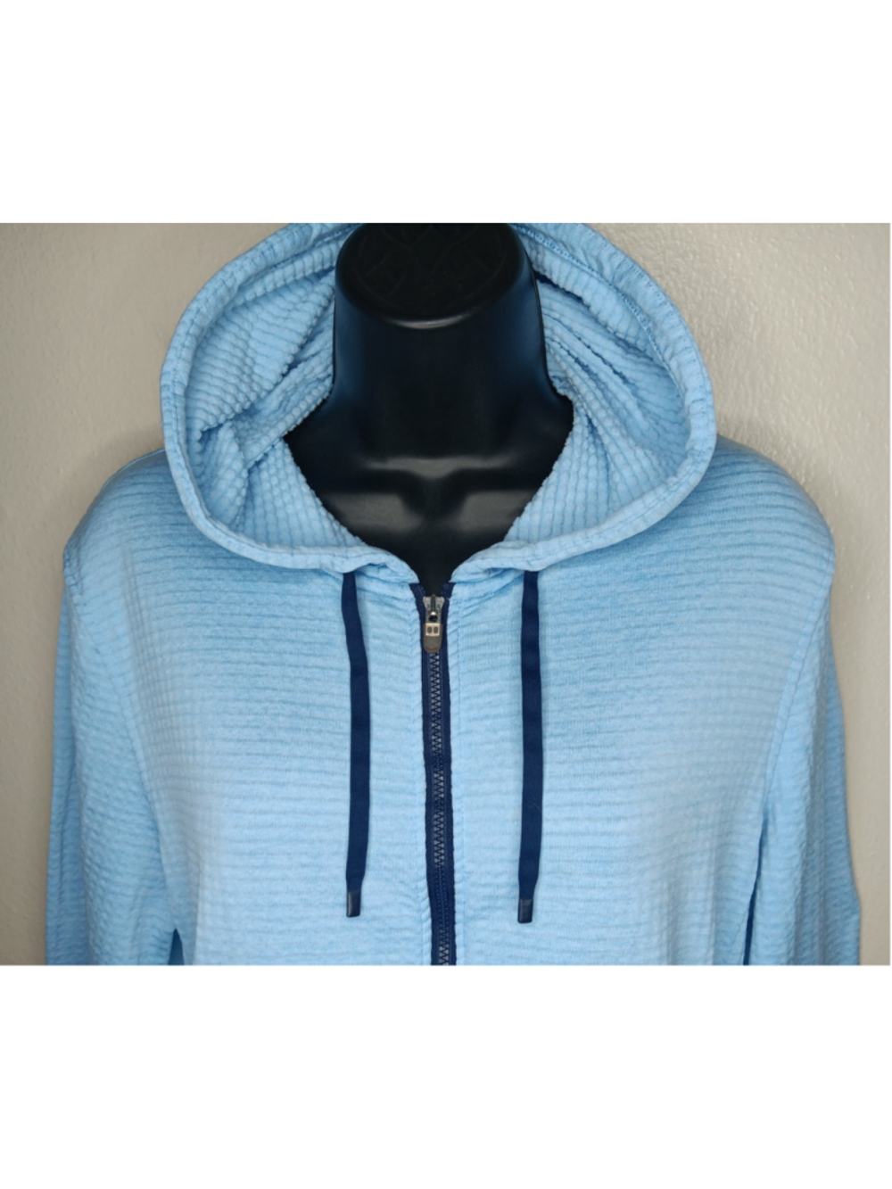 Peter Millar Maven Performance Waffle Knit Womens Large Golf Hoodie Zip Jacket - Picture 2 of 12
